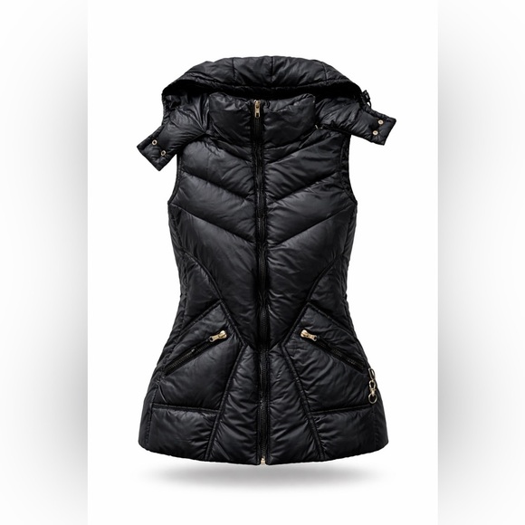 J. Crew Jackets & Blazers - J. Crew navy hooded down puffer vest -size Small